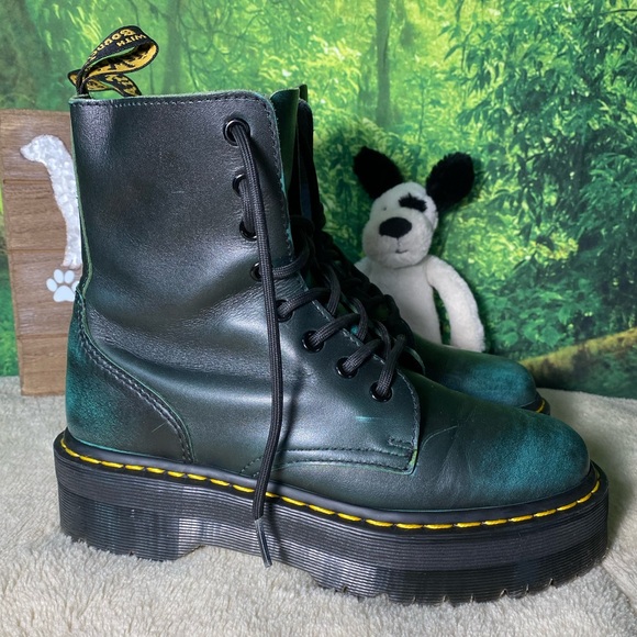 SOLD SOLD Dr Martens JADON w/green leather boots💚 - Picture 2 of 8